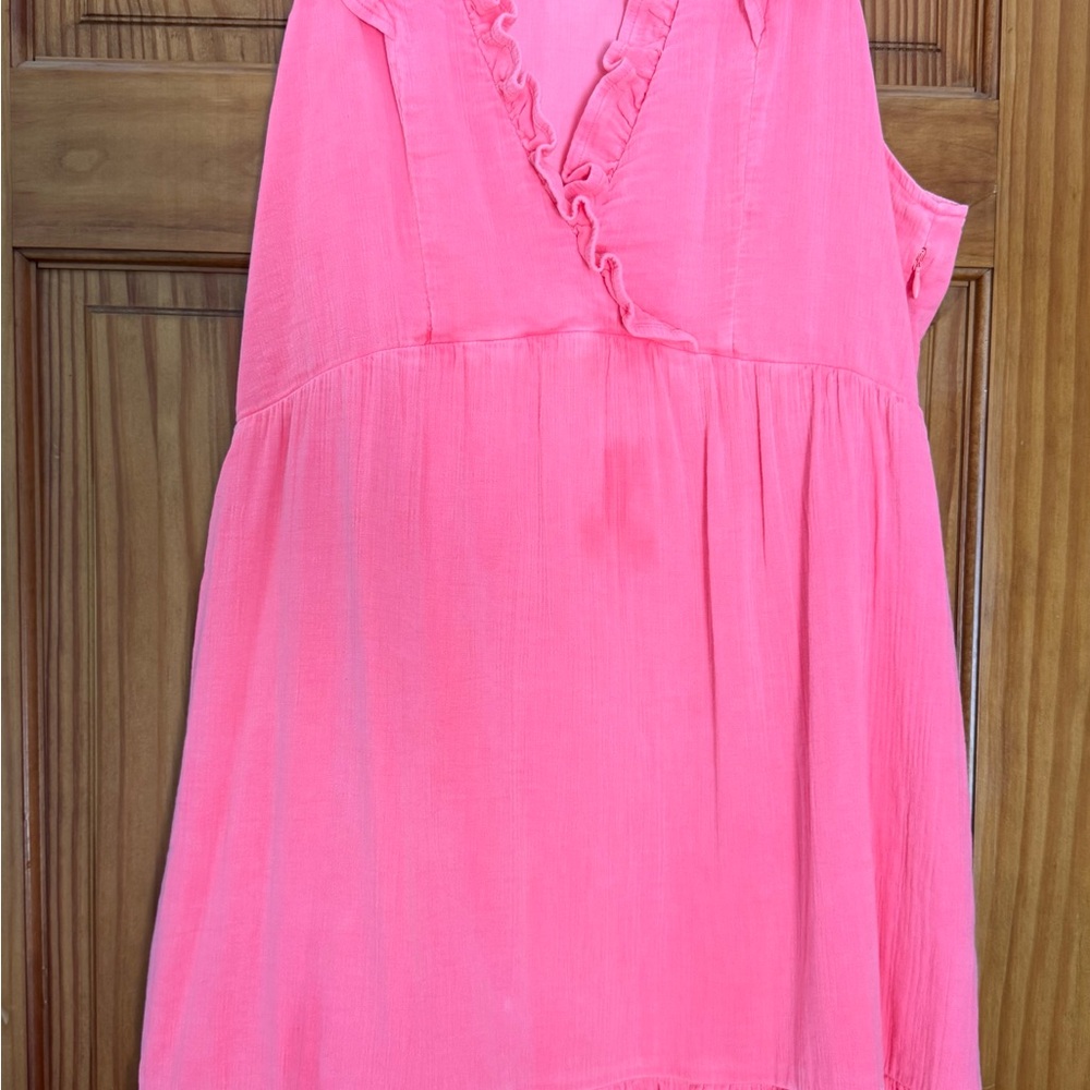 Vineyard Vine Vibrant Coral Sleeveless Dress